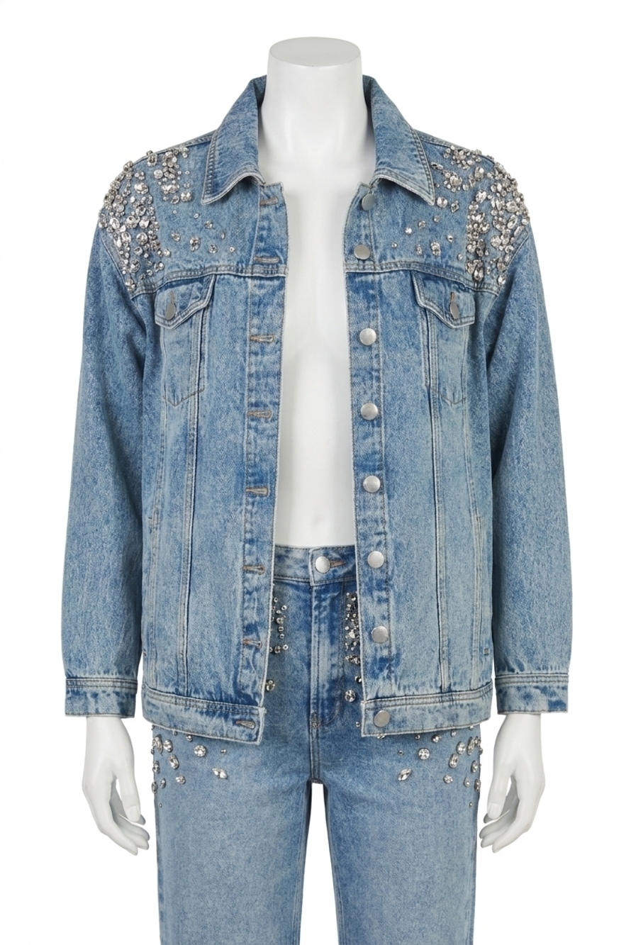 NEW DEAR JOHN DENIM janette oversized denim jacket in blue